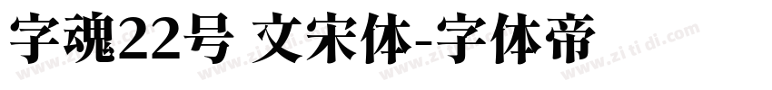 字魂22号 文宋体字体转换